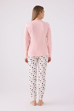 %100 Pamuk Kedili Anne Kız Pijama Takım, (ayrı ayrı fiyatlandırılır)