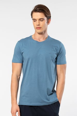 Erkek %50 Modal, %50 Pamuk Bisiklet Yaka Kısakol Yazlık T-shirt