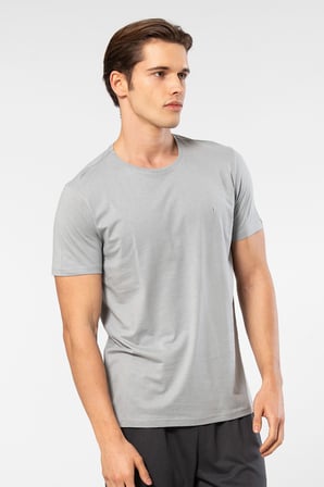 Erkek %50 Modal, %50 Pamuk Bisiklet Yaka Kısakol Yazlık T-shirt