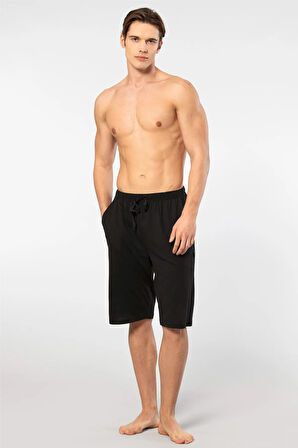 Cacharel Pamuk Modal Tek Alt Cepli Bermuda Şort