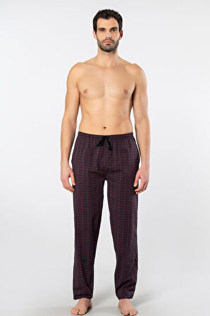 Cacharel Ekoseli Cepli Alt Pijama, %95 pamuk %5 likralı