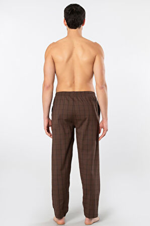 Cacharel Ekoseli Cepli Alt Pijama, %95 pamuk %5 likralı