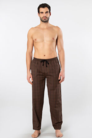 Cacharel Ekoseli Cepli Alt Pijama, %95 pamuk %5 likralı