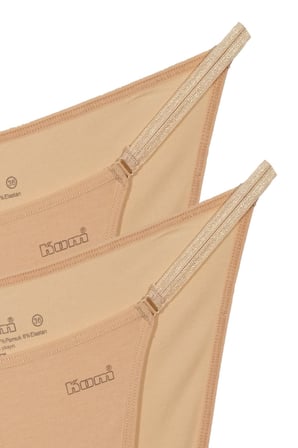 Kadın 2'li Külot, Yanları İpli Basic Külot, %47 Modal %47 Pamuk %6 Elastan