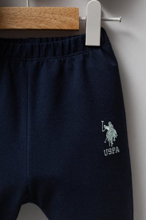 Erkek Bebek Polo Yaka Pike Kumaş Alt Üst Takım
