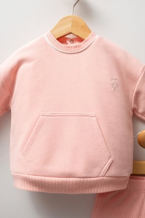 U.S. Polo Assn. Kız Bebek 3 iplik kalın Alt Üst Takım