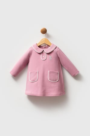 U.S. Polo Assn. %100 Pamuk, Pike,  Kız Bebek Elbise