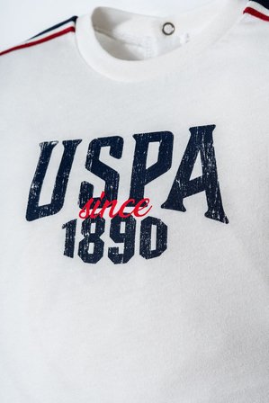 U.S. Polo Assn. Erkek Bebek Şort T-Shirt Takım %100 Pamuk Yazlık Bebek Takımı USPA Baskılı