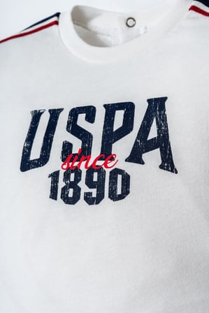 U.S. Polo Assn. Erkek Bebek Şort T-Shirt Takım %100 Pamuk Yazlık Bebek Takımı USPA Baskılı