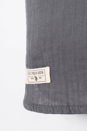 U.S. Polo Assn. Erkek Bebek Müslin Şort Gömlek Takım %100 Pamuk Yazlık Nefes Alan 2’li Kombin