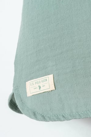 U.S. Polo Assn. Erkek Bebek Müslin Şort Gömlek Takım %100 Pamuk Yazlık Nefes Alan 2’li Kombin