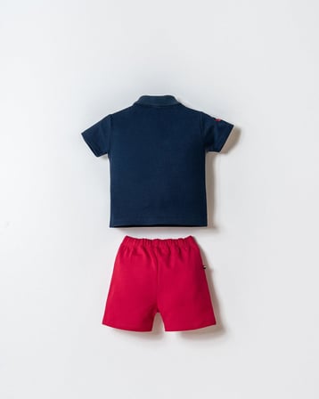 U.S. Polo Assn. Erkek Bebek Polo Yaka Pike Şort T-Shirt Takım 