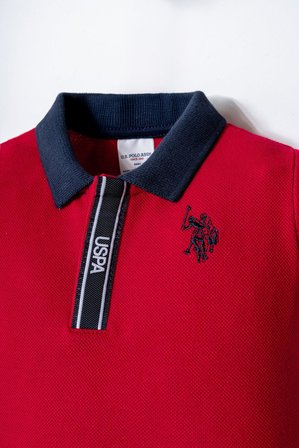 U.S. Polo Assn. Erkek Bebek Polo Yaka Pike T-Shirt Şort Takım %100 Pamuk Yazlık 2’li Set 