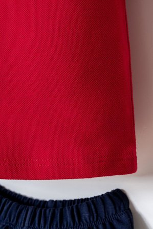 U.S. Polo Assn. Erkek Bebek Polo Yaka Pike T-Shirt Şort Takım %100 Pamuk Yazlık 2’li Set 