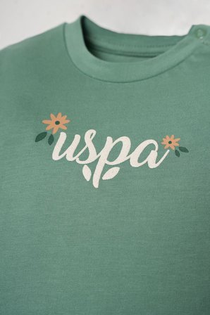 US Polo Assn. Kız Bebek Alt Üst Takım %100 Pamuk Süprem Penye Yazlık Set