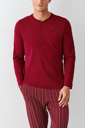 Arnetta Uzunkol Kuutulu Erkek Pijama Takım, %100 Pamuk, Büyük Beden Erkek Pijama Takım