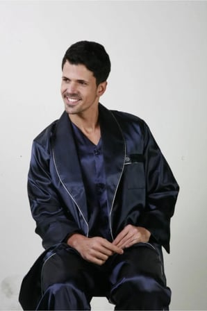 3lü Damat Saten Çeyiz Seti, Saten Robdöşambr ve Pijama Takım