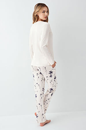 Kadın Mevsimlik Pijama Takım, %50 modal %50 pamuk