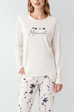 Kadın Mevsimlik Pijama Takım, %50 modal %50 pamuk