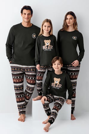 Aile Pijama Takım Kombin, Kadın Erkek ve Çocuk Pijamalar Ayrı Ayrı Fiyatlandırılır