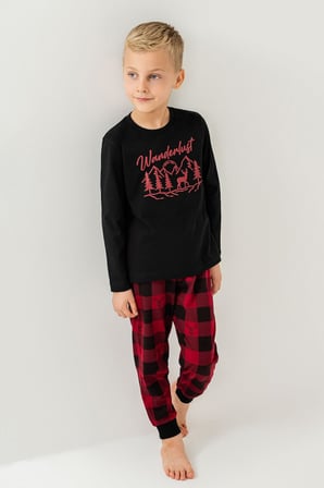 Ekoseli Kışlık Siyah Pijama Takım – Yetişkin ve Çocuk Pijamalar Ayrı Ayrı Fiyatlandırılır
