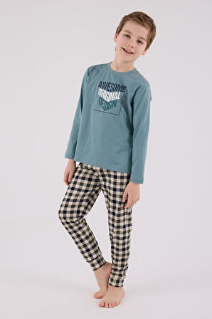 Baba Oğul Yeşil Pijama Takım Kombin, Erkek ve Çocuk Pijamalar Ayrı Ayrı Fiyatlandırılır