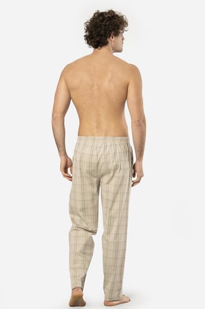 Ekoseli Erkek Tek Alt Pijama, Cep Detaylıdır, %95 pamuk %5 Likralı