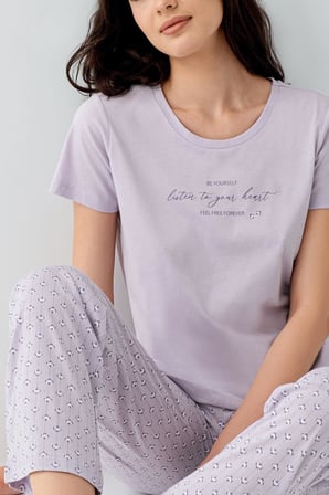 Kadın Pijama Takımı %50 Pamuk %50 Modal – Yumuşak Dokulu, Nefes Alan, Günlük Rahat Pijama Takım