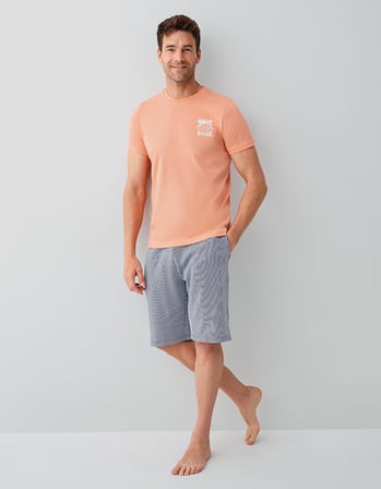 Erkek & Çocuk Pijamaları Ayrı Ayrı Satılır | %100 Pamuk Baba Oğul Yazlık Pijama Takımı Kombin – Shark Attack Baskılı