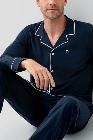 Kutulu Çeyizlik Erkek Gömlek Pijama Takım %100 Pamuk