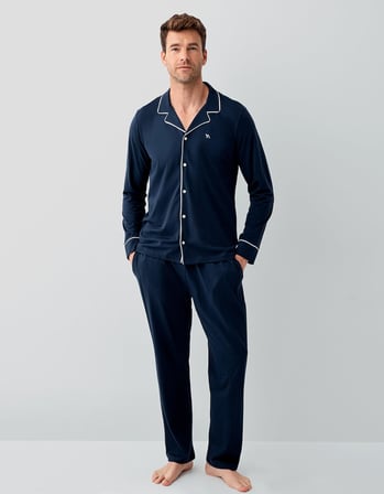 Kutulu Çeyizlik Erkek Gömlek Pijama Takım %100 Pamuk