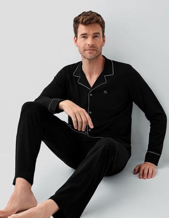 Kutulu Çeyizlik Erkek Gömlek Pijama Takım %100 Pamuk