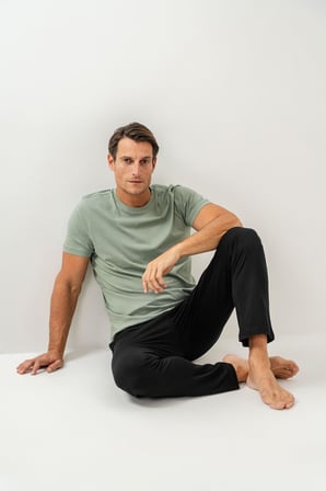 Erkek %100 Pamuklu Kısa Kol Pijama Takım