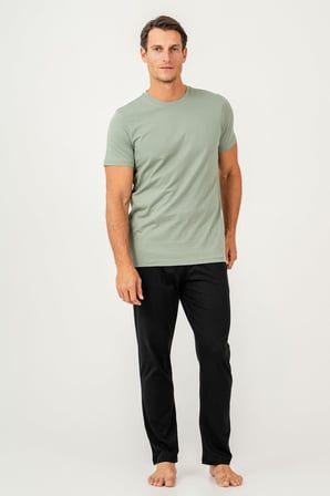 Erkek %100 Pamuklu Kısa Kol Pijama Takım