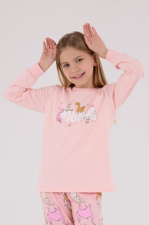 Anne Kız Kedili Pijama Kombini, Anne ve Çocuk Pijamalar Ayrı Ayrı Fiyatlandırılır