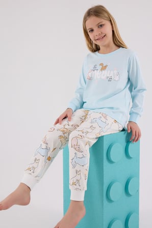 Anne Kız Kedili Pijama Kombini, Anne ve Çocuk Pijamalar Ayrı Ayrı Fiyatlandırılır