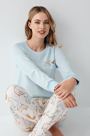 Anne Kız Kedili Pijama Kombini, Anne ve Çocuk Pijamalar Ayrı Ayrı Fiyatlandırılır