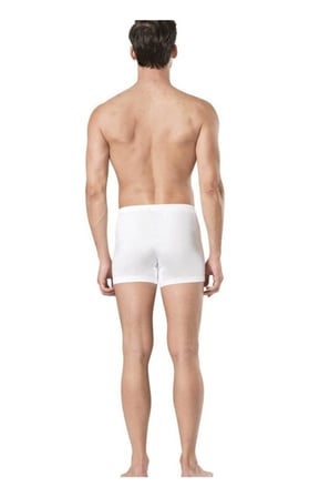 2 Adet %100 Pamuklu Beyaz Erkek Boxer