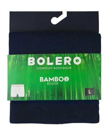 Erkek Lacivert Süpet Soft Bambu Boxer, %95 bambu ve %5 elastan