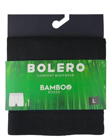 Erkek Siyah Süper Soft Yumuşak Bambu Boxer, 95 bambu %5 elastan
