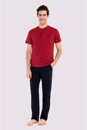 U.S. Polo Assn. Erkek 3lü Pijama Takımı, %100 Pamuk Pijama Takımı ve şort