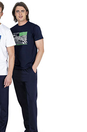 Pierre Cardin %100 Pamuklu Yazlık Erkek Pijama Takım, ceplidir