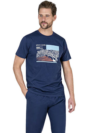 Pierre Cardin %100 Pamuklu Yazlık Erkek Pijama Takım, ceplidir