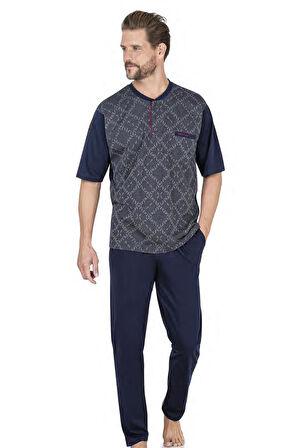 Pierre Cardin Erkek 3 Parça Jakarlı Pijama Takım, Çeyizlik Pijama, Kutulu Pijama, %100 Pamuklu