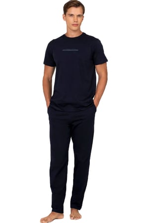 Pierre Cardin Erkek Pijama Takımı %100 Pamuk Kısa Kollu – Rahat Kesim