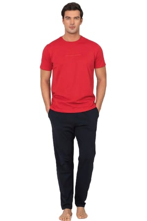 Pierre Cardin Erkek Pijama Takımı %100 Pamuk Kısa Kollu – Rahat Kesim