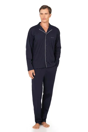 Pierre Cardin Erkek %100 Pamuklu Düğmeli Uzun Kollu Kutulu Çeyizlik Pijama Takımı – Klasik Yaka, Rahat Kalıp