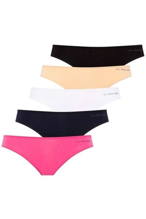 U.S. Polo Assn. Kadın 5'li Modal String, %47 modal %47 pamuk, %elastan