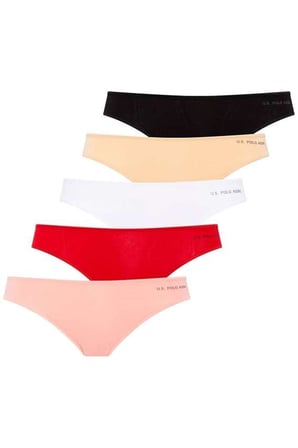 U.S. Polo Assn. Kadın 5'li Modal String, %47 modal %47 pamuk, %elastan