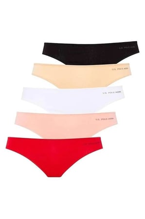 U.S. Polo Assn. 5'li Modal Pamuk Brazilian Külot, Düşük Bel, Arkası Brazilian kesim, %47 pamuk %47 modal %6 elastan